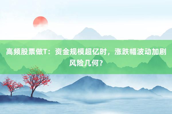 高频股票做T：资金规模超亿时，涨跌幅波动加剧风险几何？