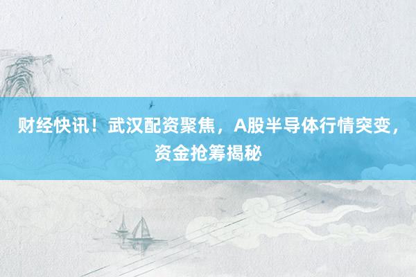 财经快讯！武汉配资聚焦，A股半导体行情突变，资金抢筹揭秘