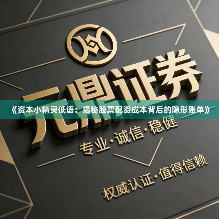 《资本小精灵低语：揭秘股票配资成本背后的隐形账单》