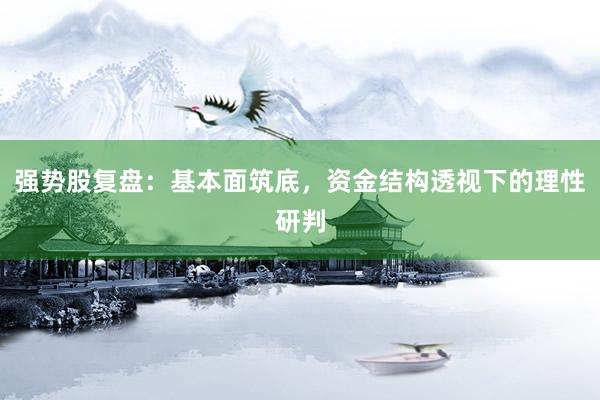强势股复盘：基本面筑底，资金结构透视下的理性研判