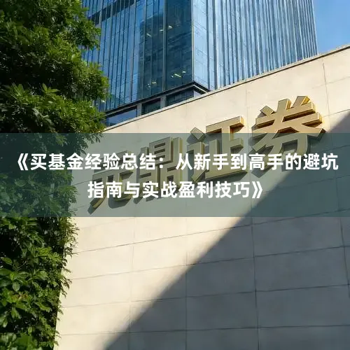 《买基金经验总结：从新手到高手的避坑指南与实战盈利技巧》