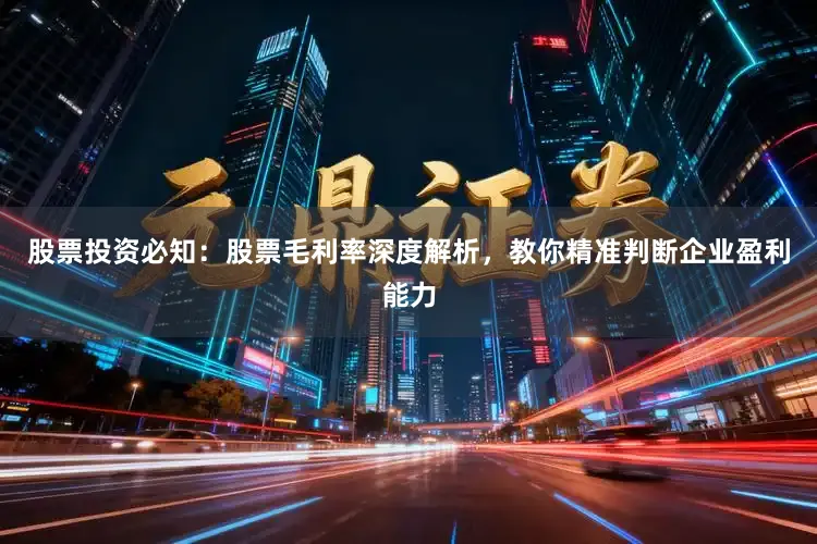 股票投资必知：股票毛利率深度解析，教你精准判断企业盈利能力