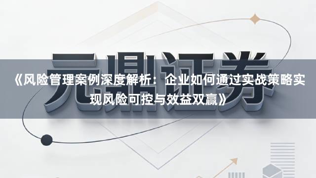 《风险管理案例深度解析：企业如何通过实战策略实现风险可控与效益双赢》