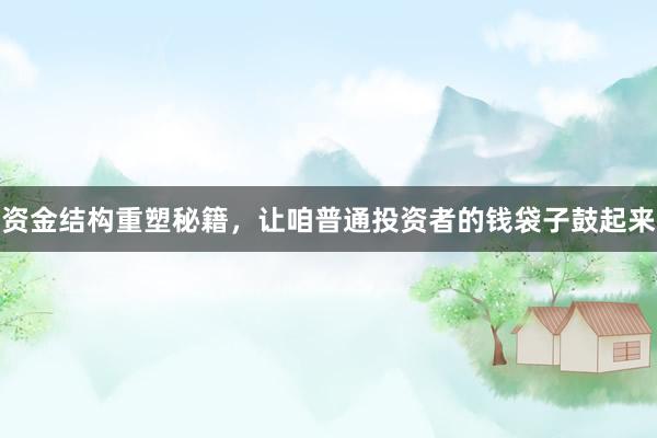 资金结构重塑秘籍，让咱普通投资者的钱袋子鼓起来
